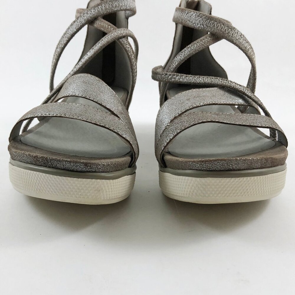 EILEEN FISHER Skip Strappy Sandal in Mica Suede 7 - Picture 6 of 10